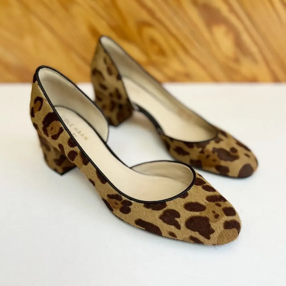 Cole Haan Animal Print Calf Hair D'Orsay Pump